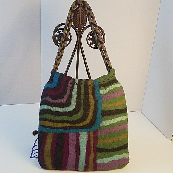 rising tide felted wool purses